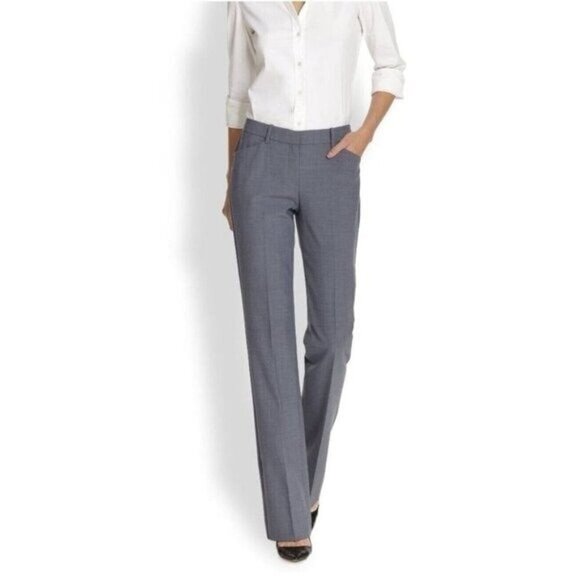 Theory Wool Blend Dress Pants Slacks Gray SZ 8 - Picture 1 of 12